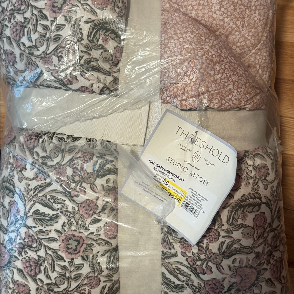 Threshold Studio McGee Pink and Cream Floral Bedding